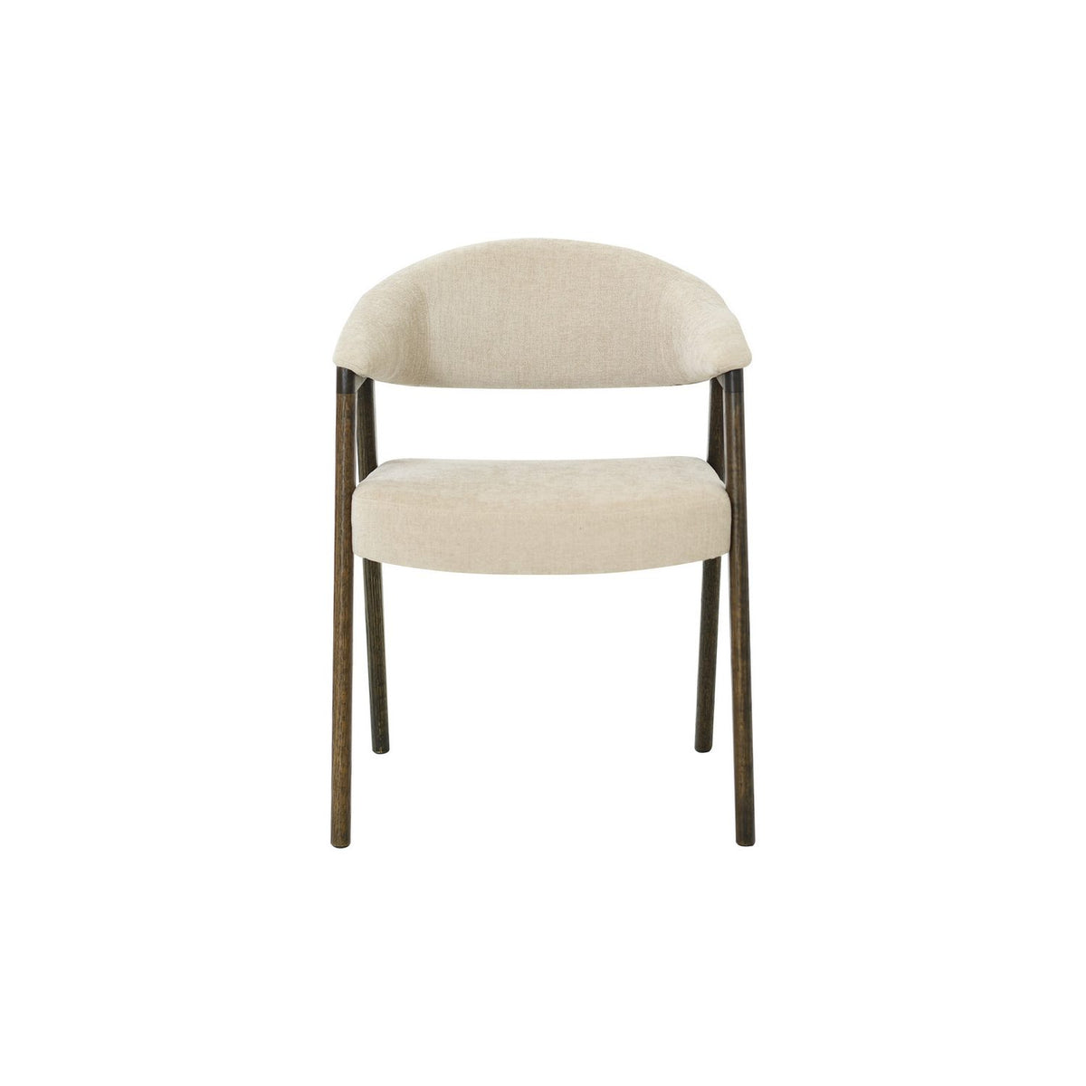 EDDA Matstol creme/brunlackad ek
