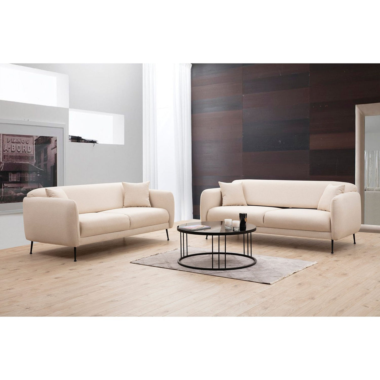 La Paz (214 x 98 x 85 cm) 3-sits bäddsoffa Beige