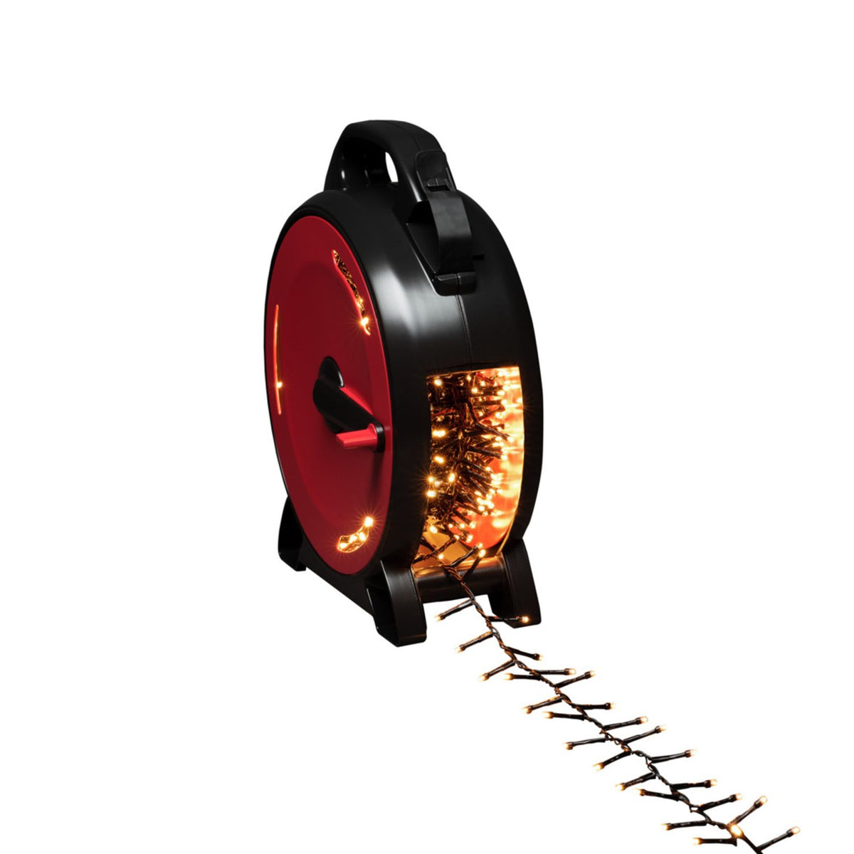 med Sladdvinda Cluster LED Svart Kabel Ljusslinga Ute 21.98m, Amber