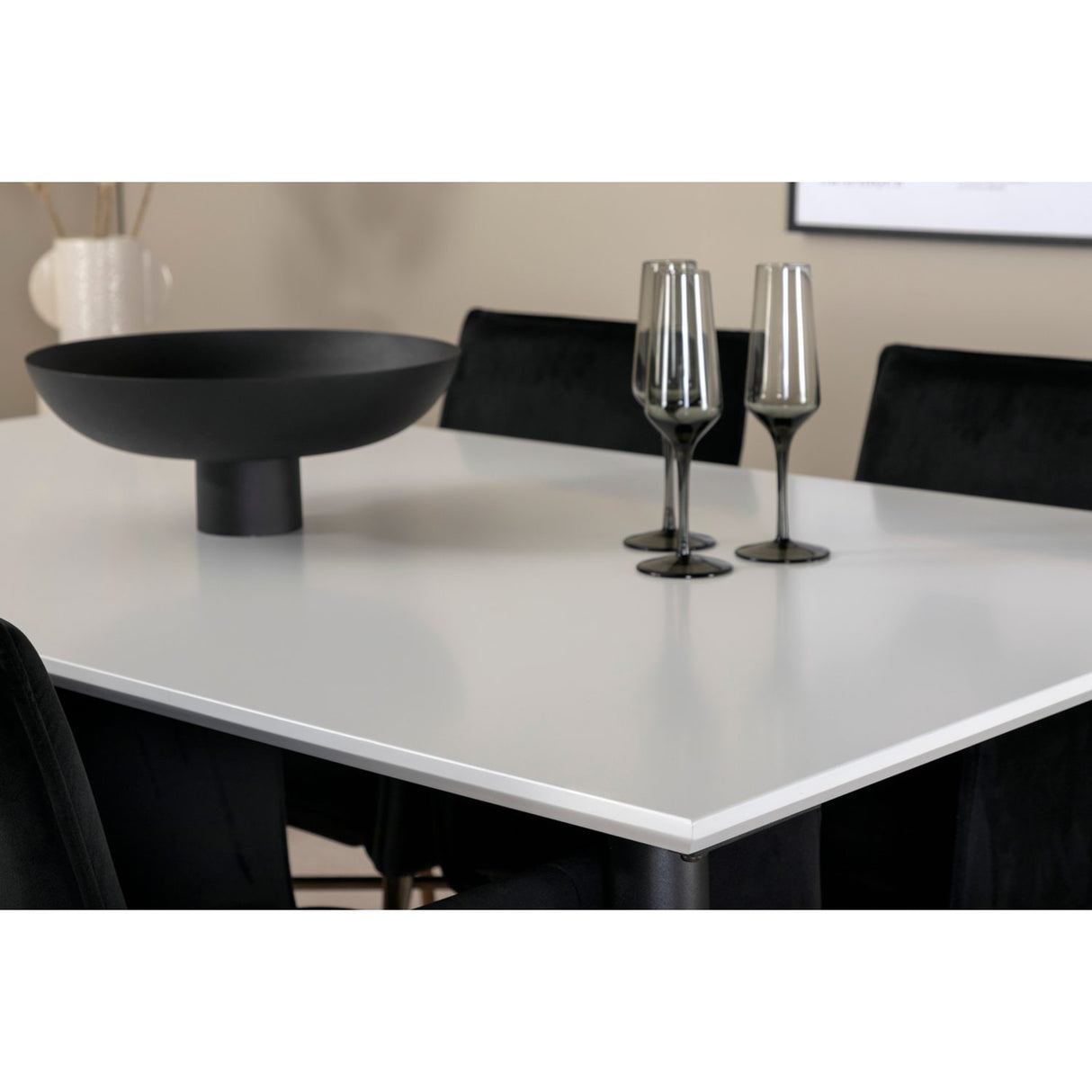 Jimmy, Petra Rektangulär matgrupp Svart,Koppar, Svart,Vitt, 150 x 90