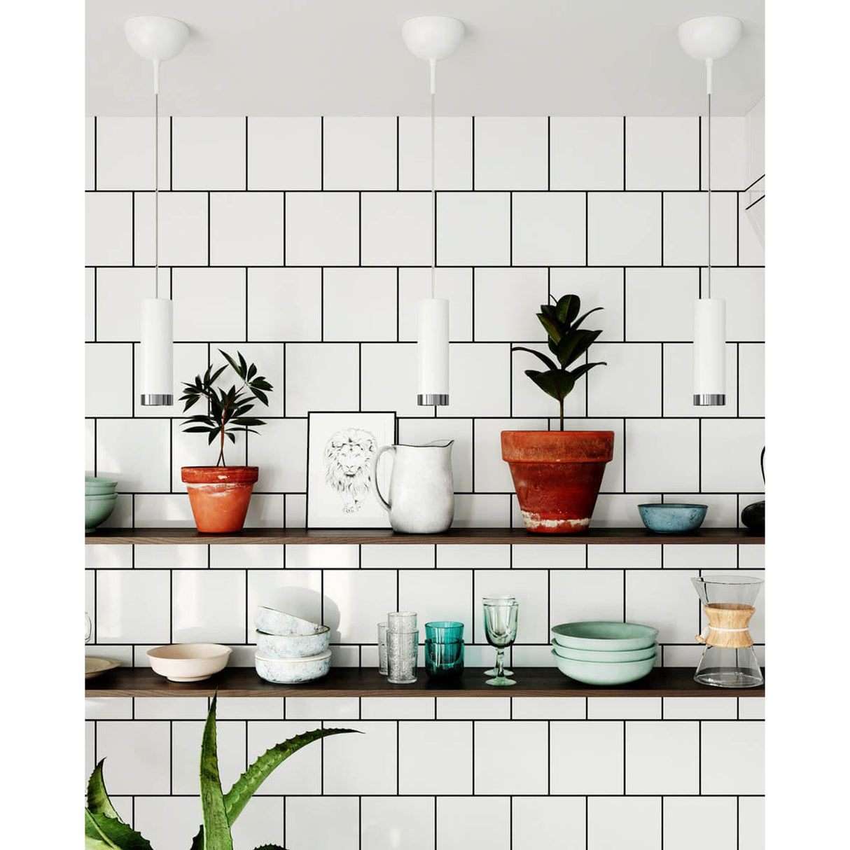 Puls Takpendel Vit Matt