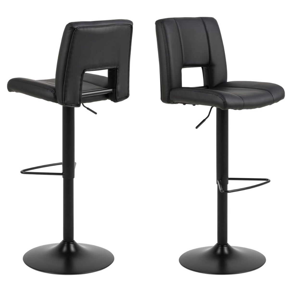 Strasbourg Barstol PU Svart