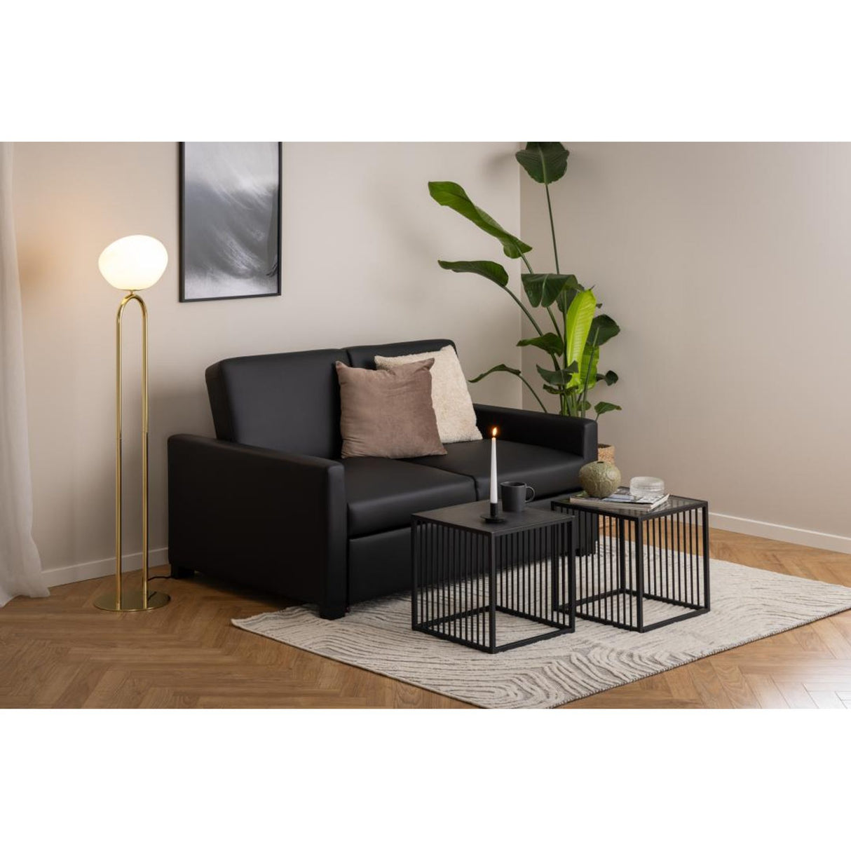 Auxerre Sidobord 40x40x40 cm Härdat glas