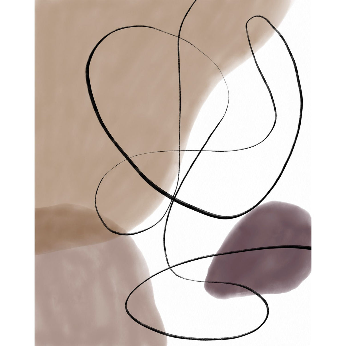 Linjer Poster Beige, 50 x 70 cm