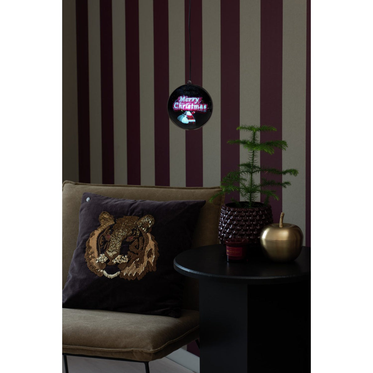 Dekorationsboll 180 cm USB Tmer 2h Stående Ljusdekoration Inne 15 cm, Tomtesäck