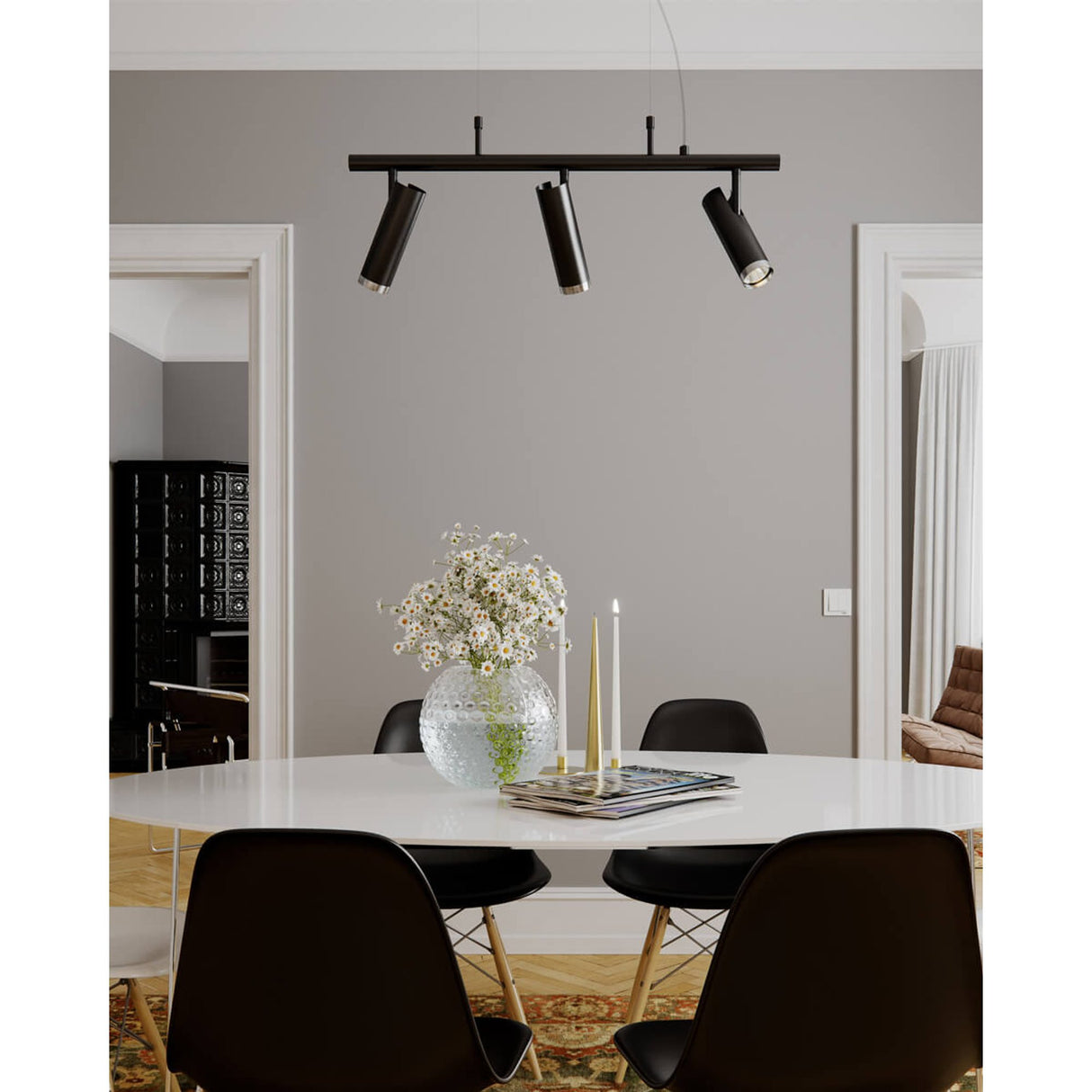 Puls Bar Taklampa 3 Svart Matt