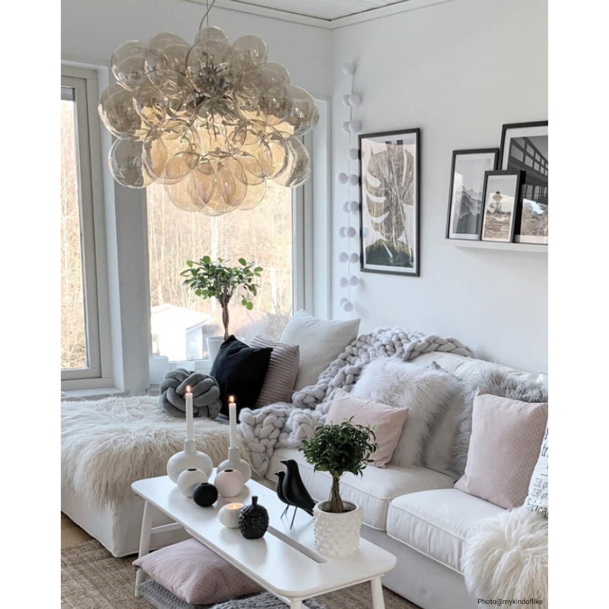 Gross Grande Taklampa Amber