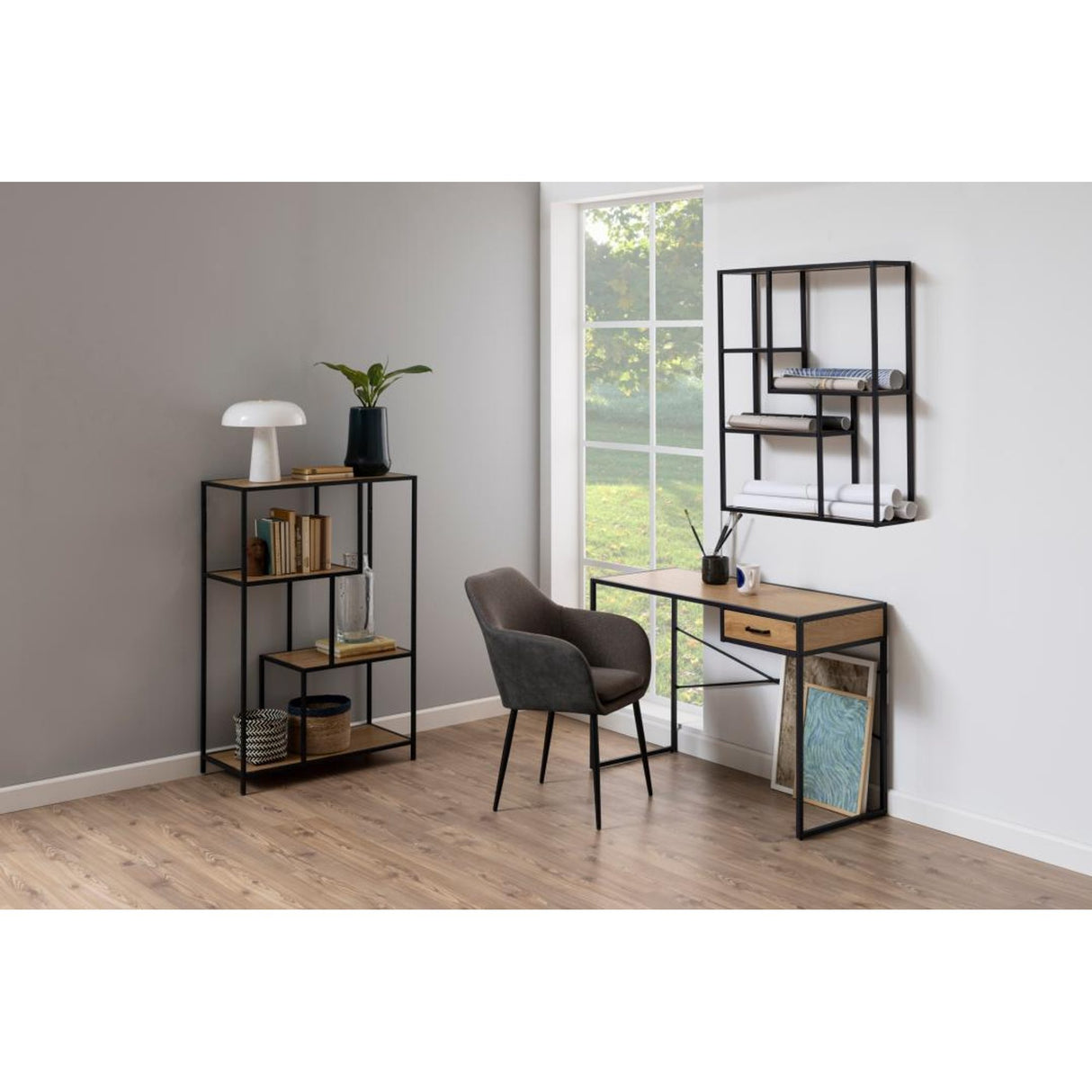 Notting Hill Vägghylla 91x75x20 cm Ek