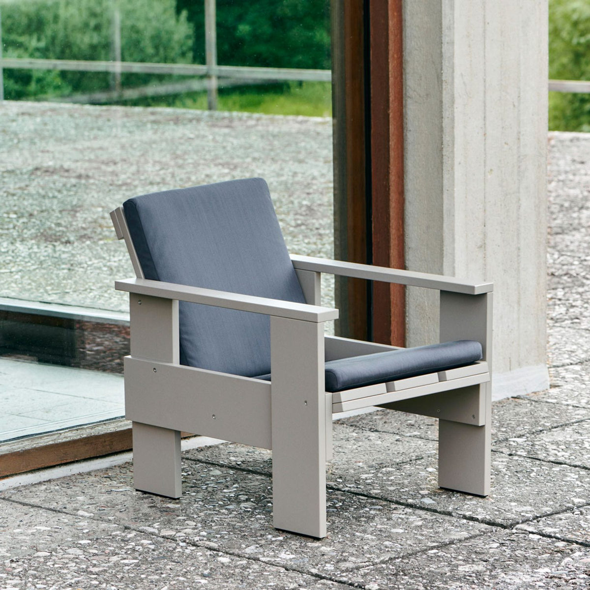 till Crate fåtölj 49 × 103 cm Vikbar dyna Sky grey