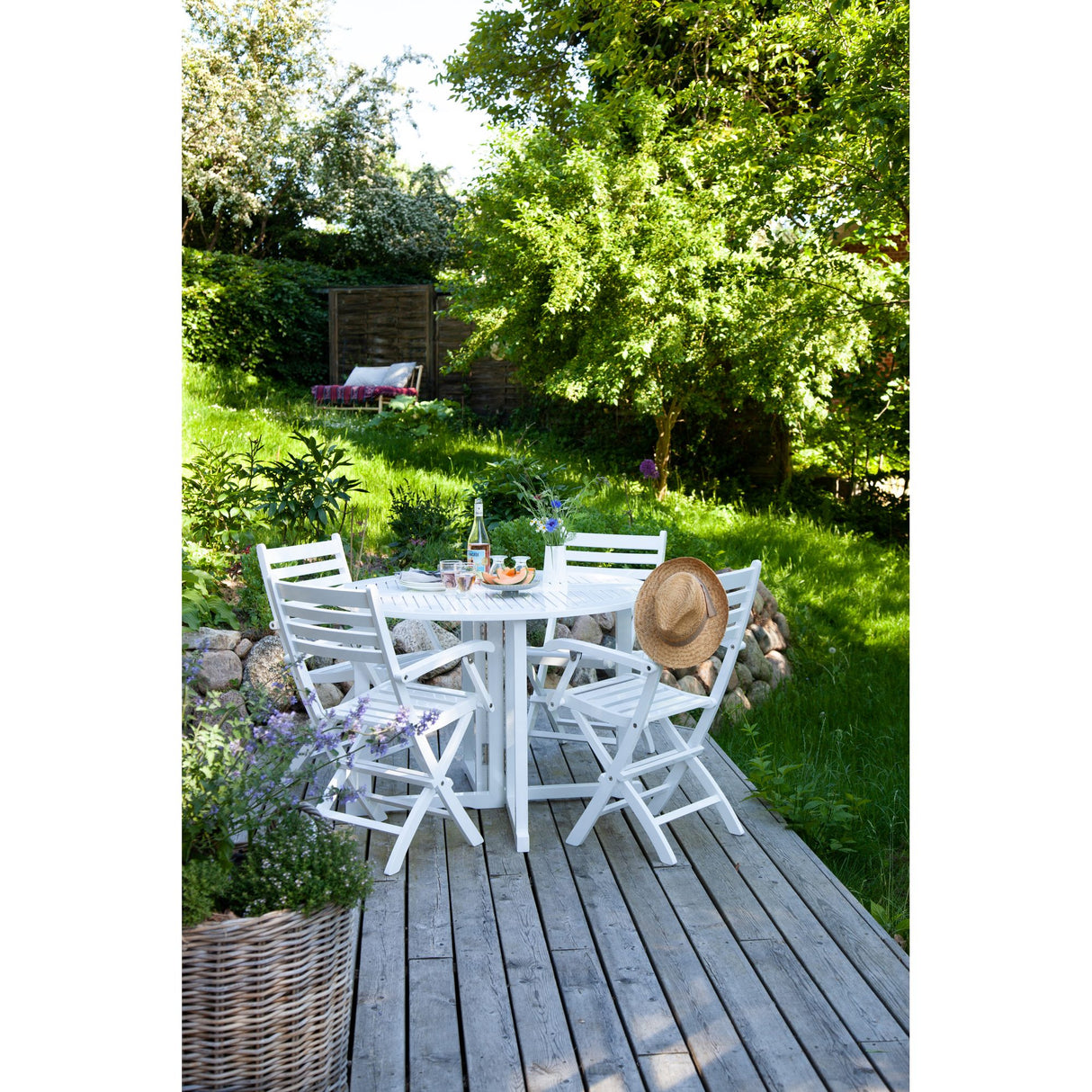 Butterfly Trädgårdsbord 110 cm Vit