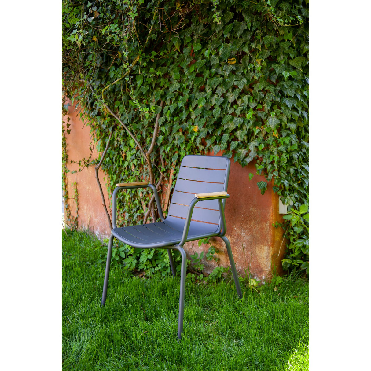 Parc Antracit/Teak Trädgårdsstol