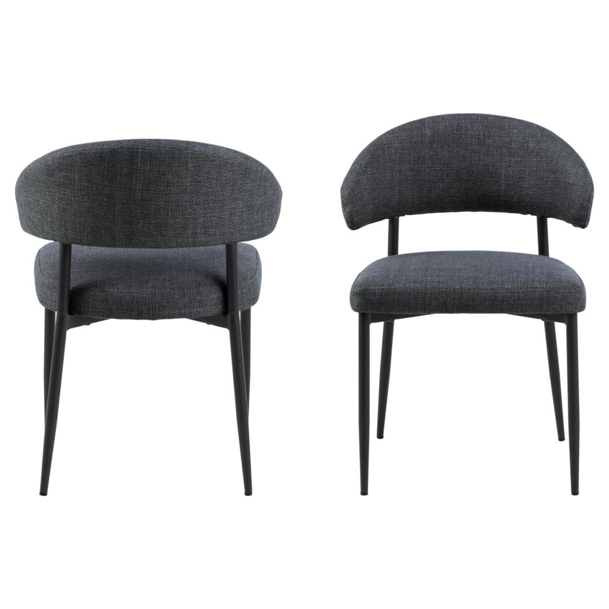 Kaley Matstol Basel tyg Mörkgrå