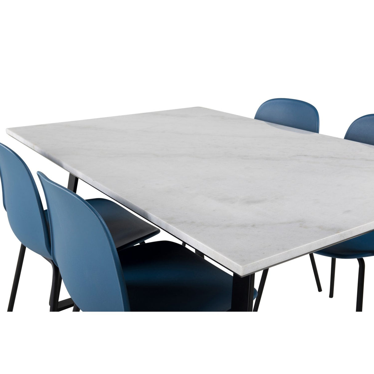 Estelle, Arctic Rektangulär matgrupp Svart,Blå, Svart, vit, 140 x 90