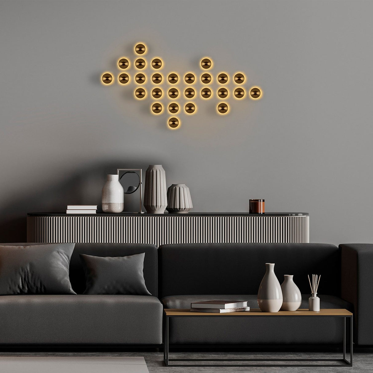 Cajo Vägglampa Guld 12 cm