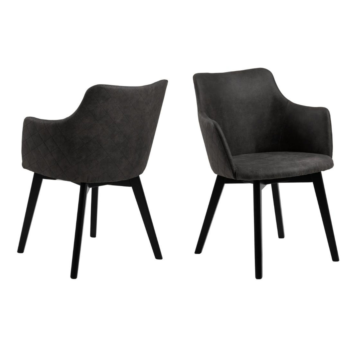 Bella Karmstol Preston tyg/Antracit