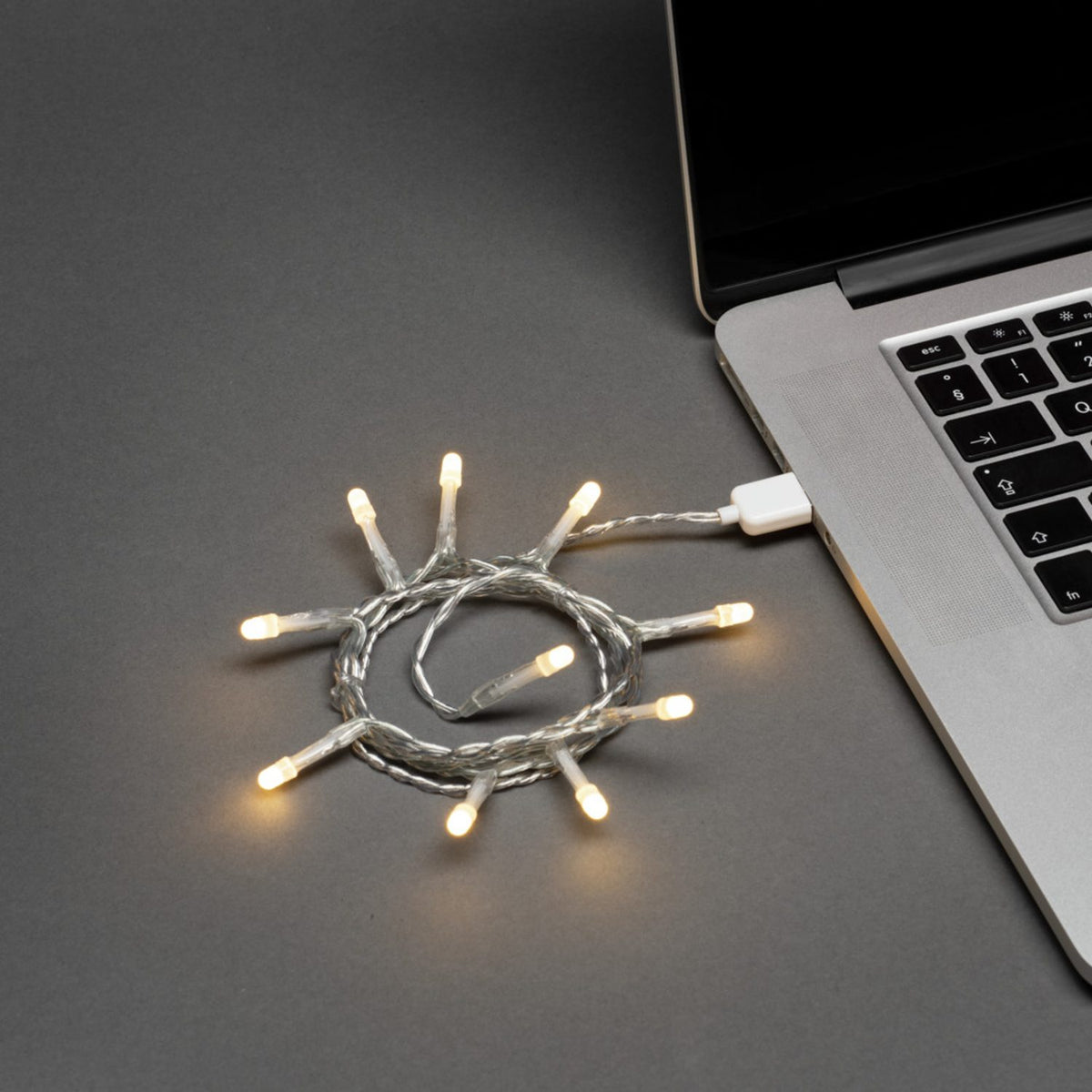 Frostad LED USB Ljusslinga Inomhus 10 Lampor (0.9m), Varmvit