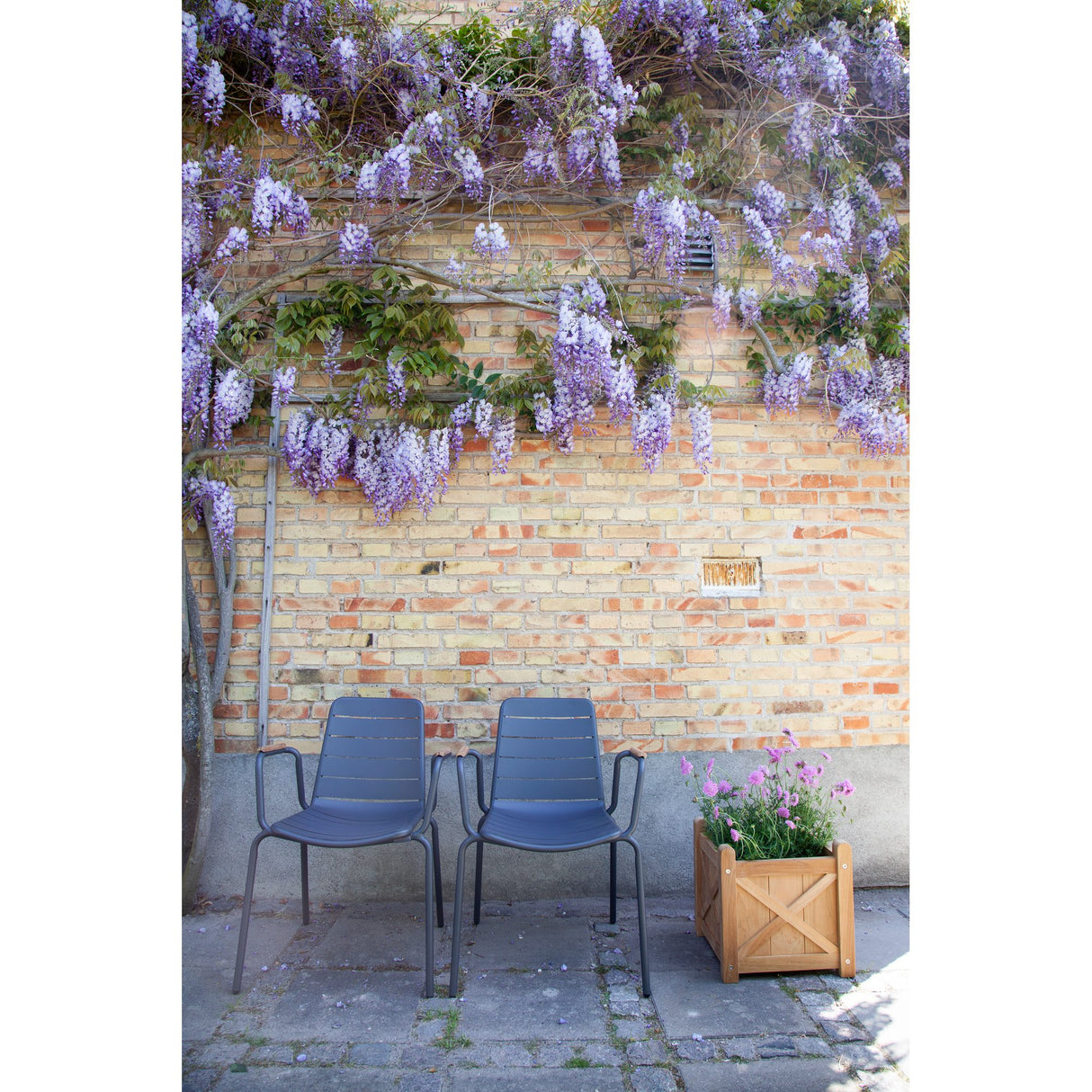 Parc Antracit/Teak Trädgårdsstol