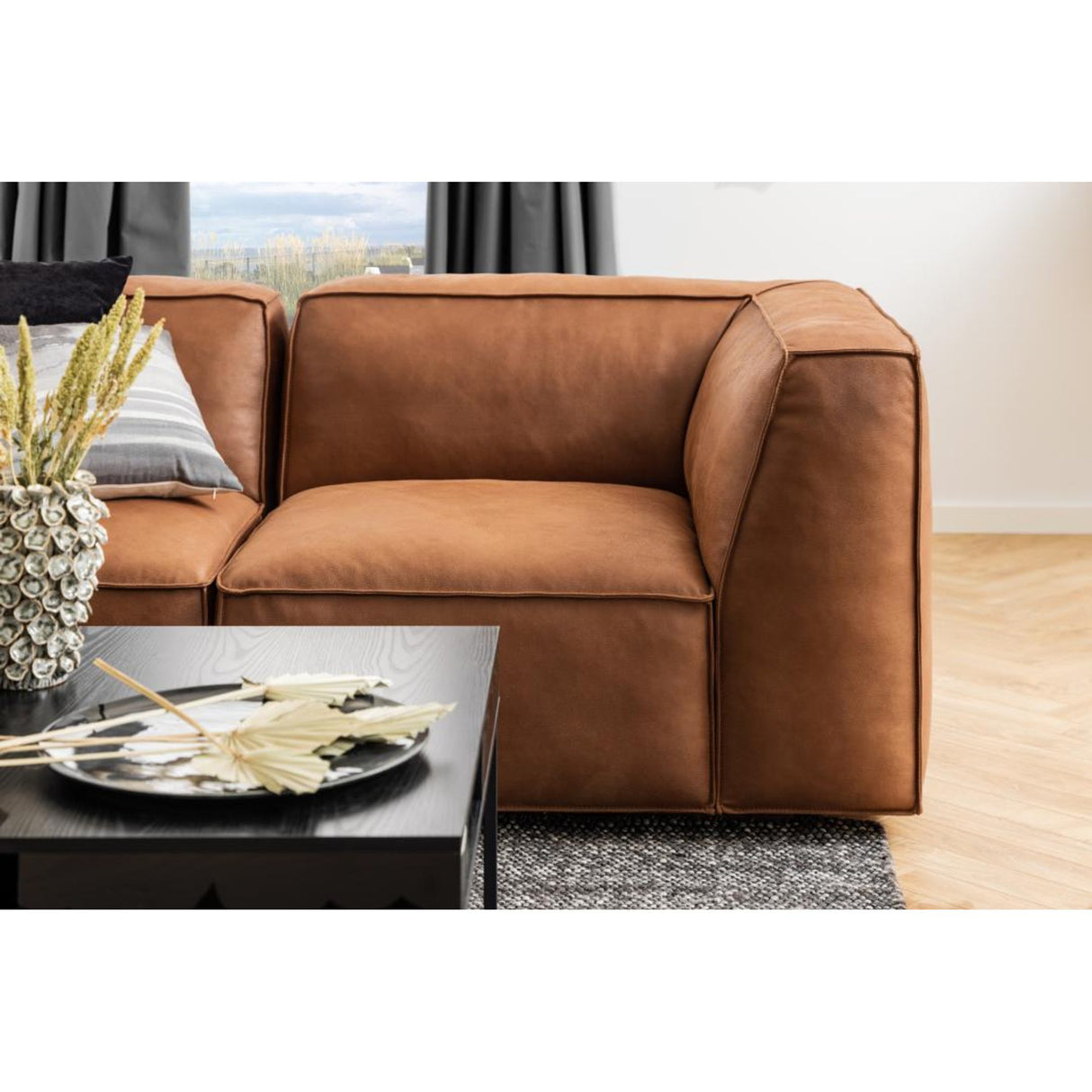 Willford Soffbord 80x80 cm Svart aska