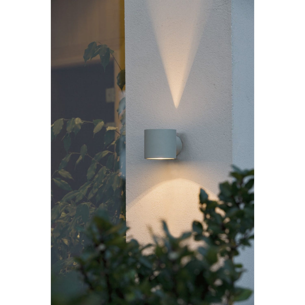 Modena G9 Rund Vägglampa Ute Grå