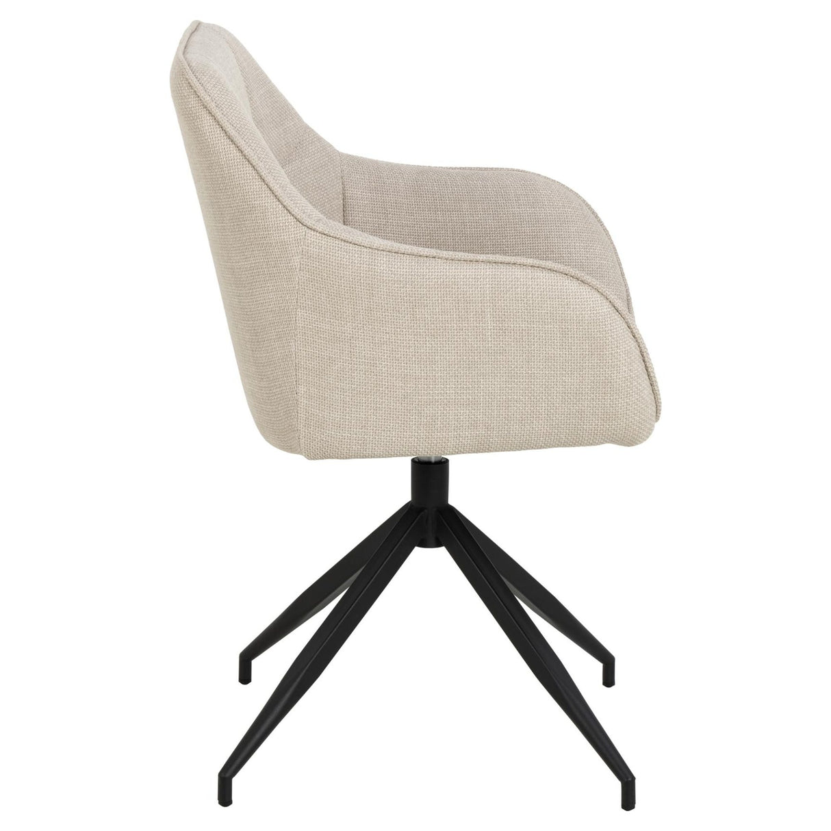 Laval Karmstol Snurr Basel tyg Beige