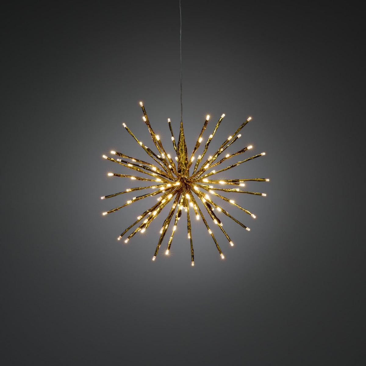 Dekorationsboll Spröt LED 40 cm Julstjärna Utomhus Guld