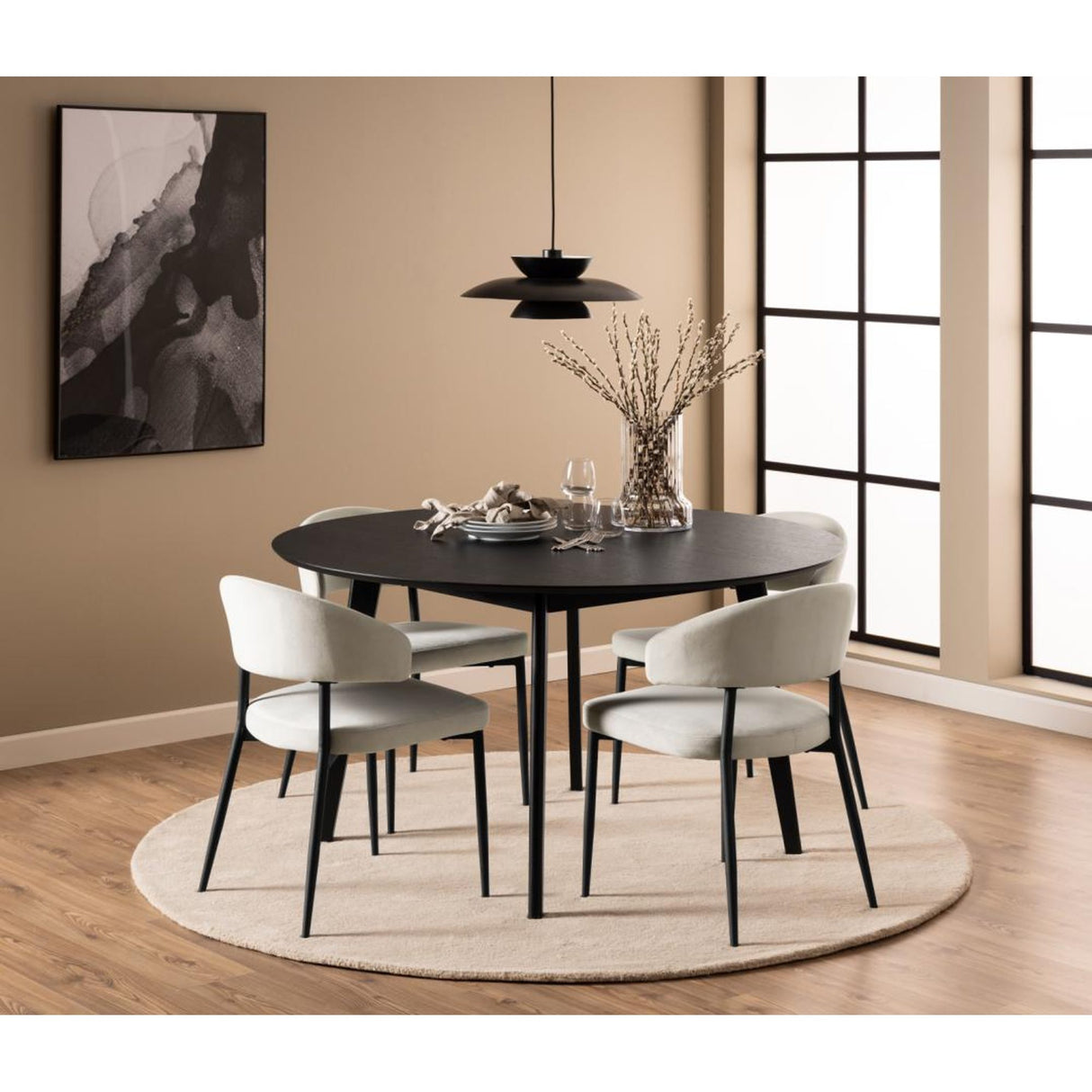 Alba Matbord Rund 140 cm Svart