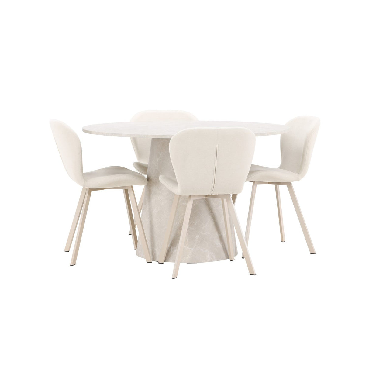 Lanzo, Lilja Runt matgrupp Beige, Beige, 4st
