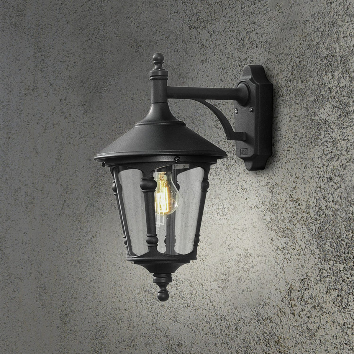 Virgo E27 Vägglampa Ute Svart