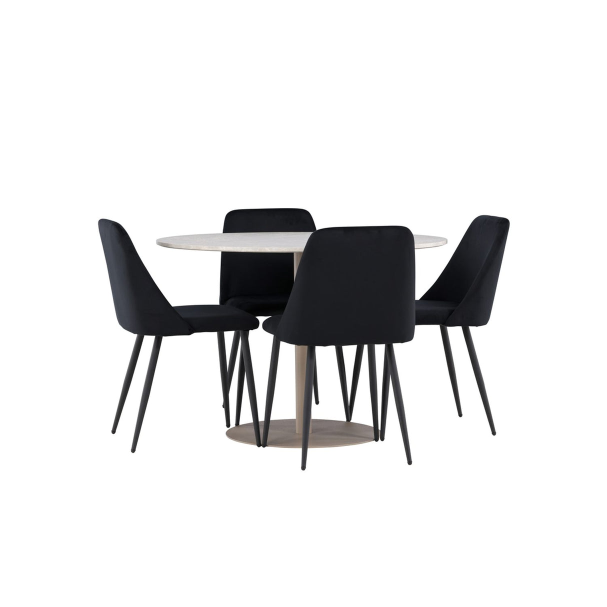 Lycke, Night Rund matgrupp Svart, Beige, ⌀110
