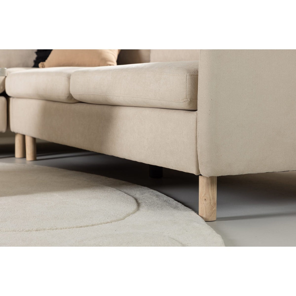 Noll 3-sitssoffa Beige, Hörnsoffgrupp