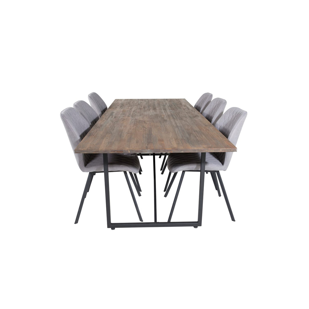 Padang, Gemma Rektangulär matgrupp Svart,Grå, Svart,Natur, 250 x 100