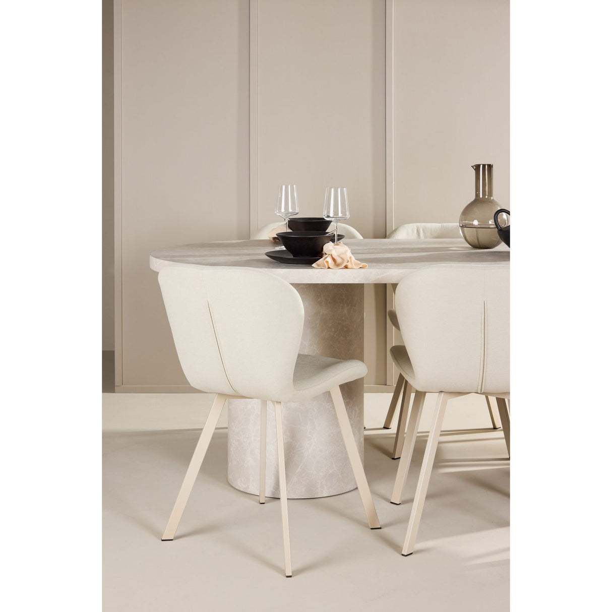 Narvik, Lilja Oval matgrupp Beige, Beige, 200 x 100