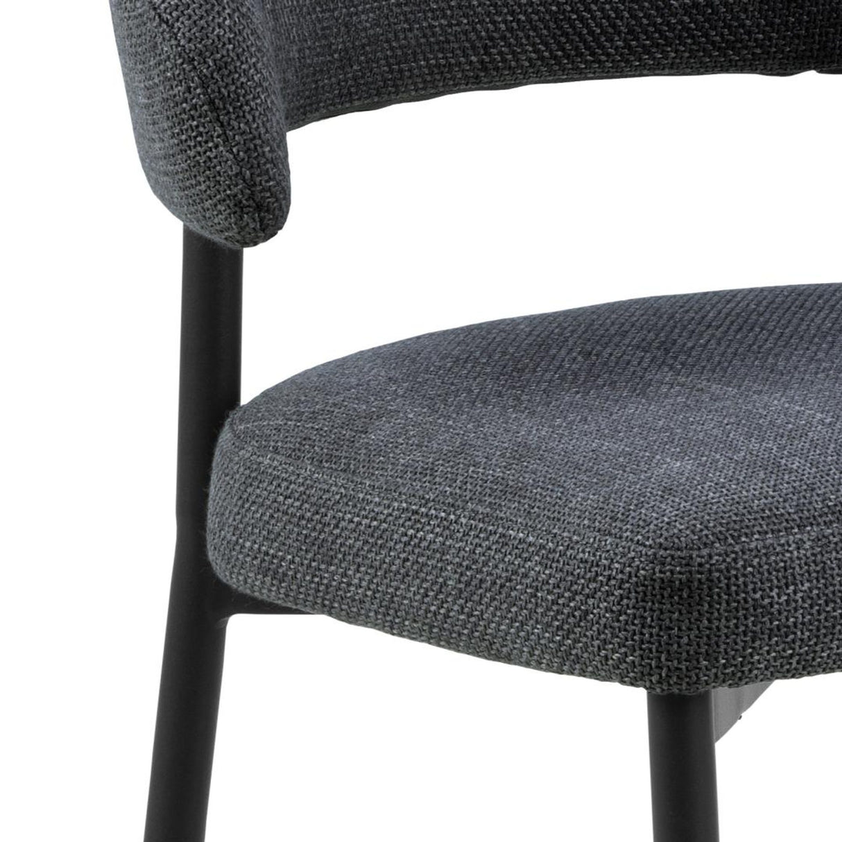 Kaley Matstol Basel tyg Mörkgrå