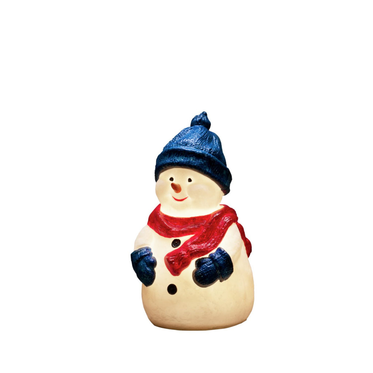 Snögubbe LED Plast Ljusdekoration Ute Varmvit