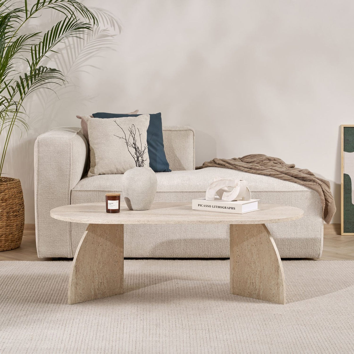 Casta Soffbord Travertine