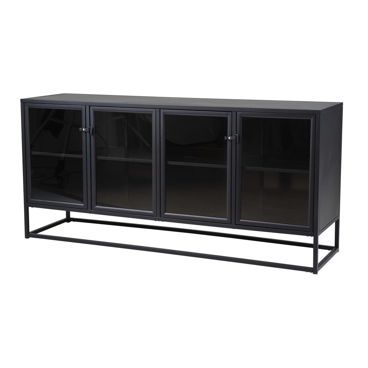 Riff i Svart Metall Industrilook Sideboard