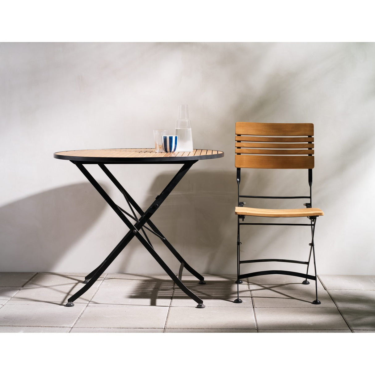 Brewer Matstol Svart/Teak