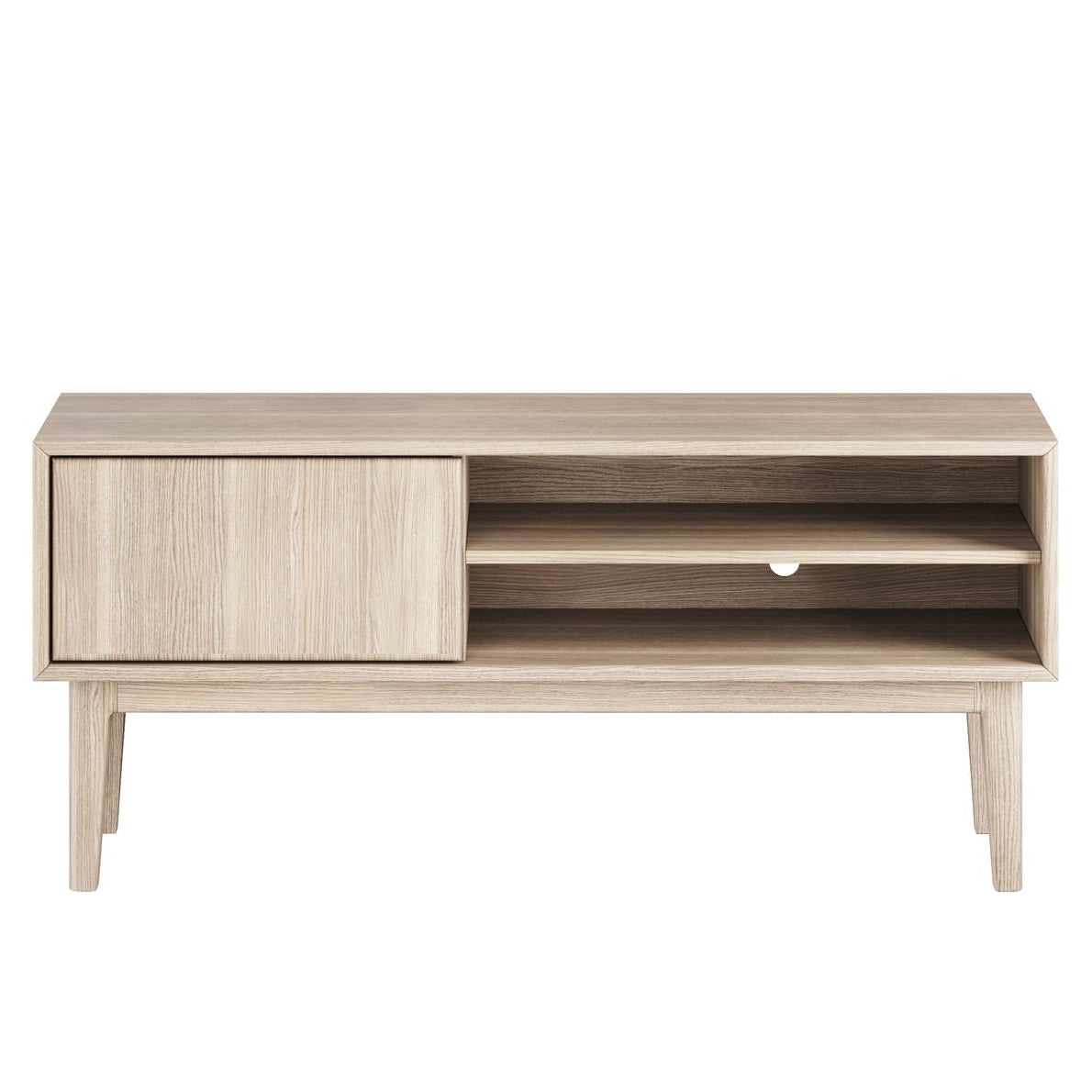 Broholm Solid TV-bänk 124x55 cm Vitoljad Ek