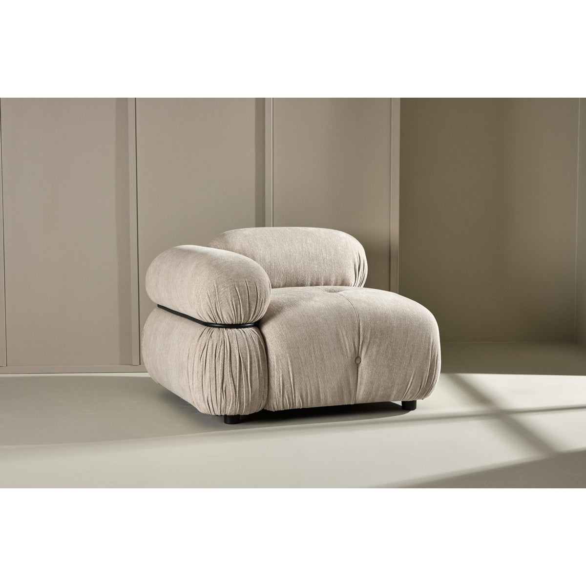 Mika Soffmodul Beige, Höger Hörndel, Svart