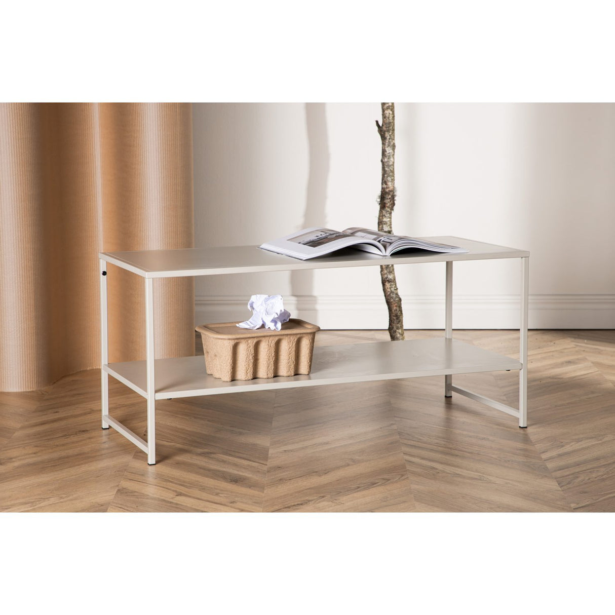 Staal Sidobord Beige, 102x43x45