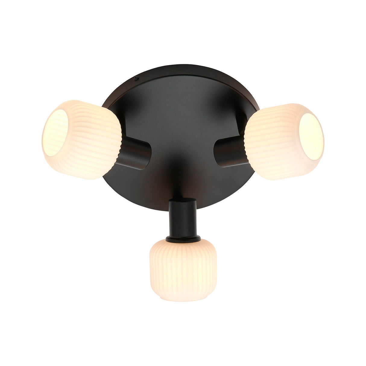 Milford Mini 3-Rondel Svart Plafond