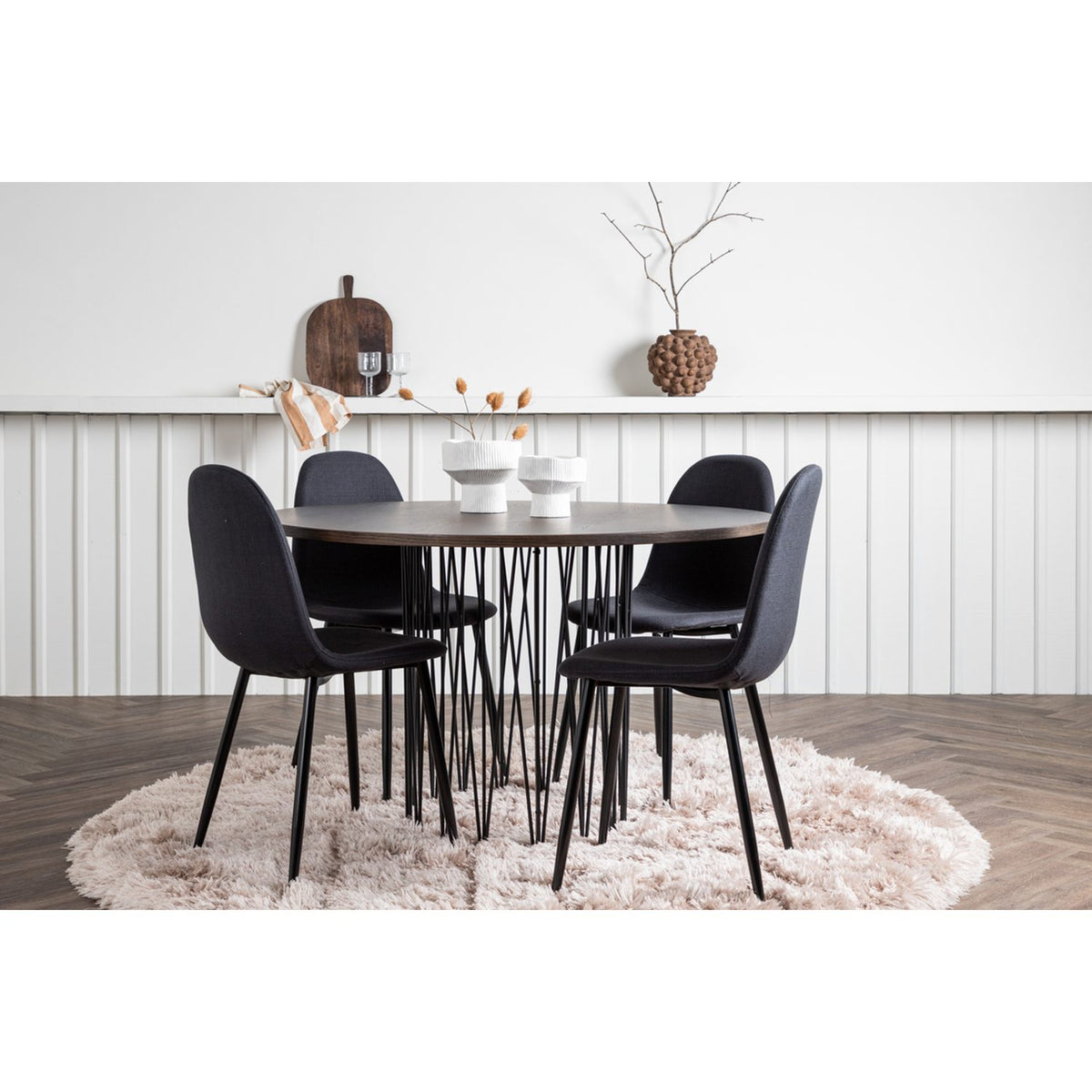 Stone, Polar Rund matgrupp Svart, Svart, Mocka, ⌀120
