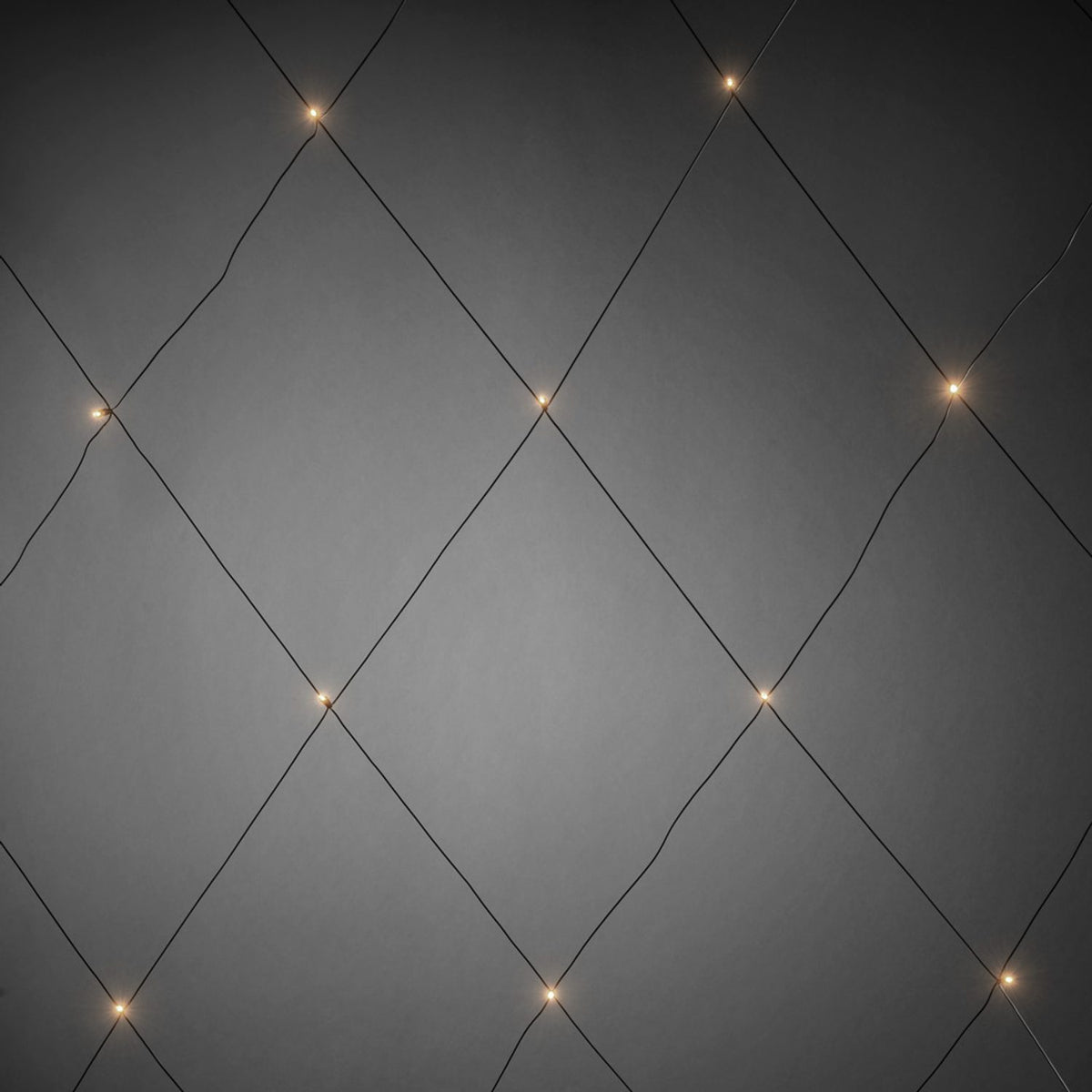 Nät LED Svart kabel 24V/IP44 Ljusslinga Ute 2x2m, Varmvit