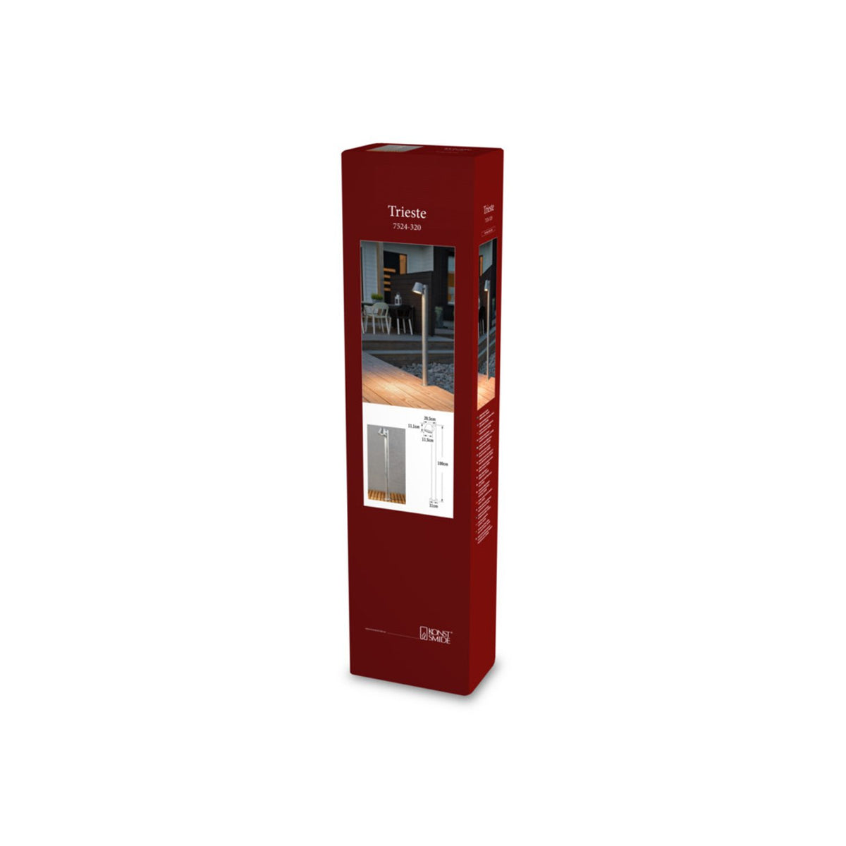Trieste GU10 100 cm Pollare Galvaniserad