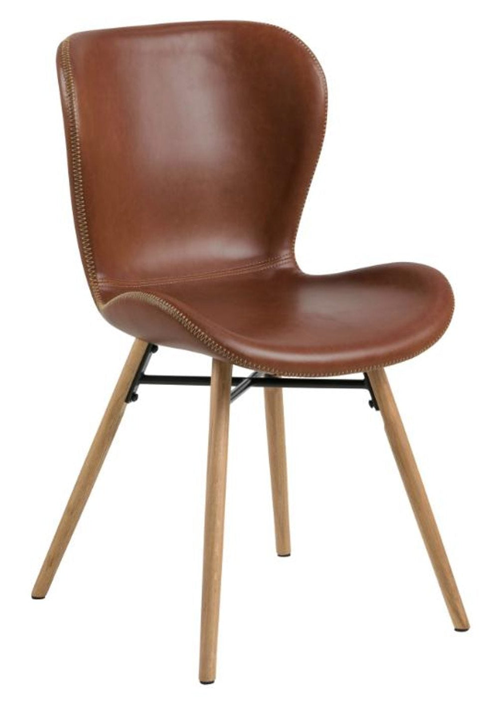 Sedan Matstol PU retro Konjak/Ek