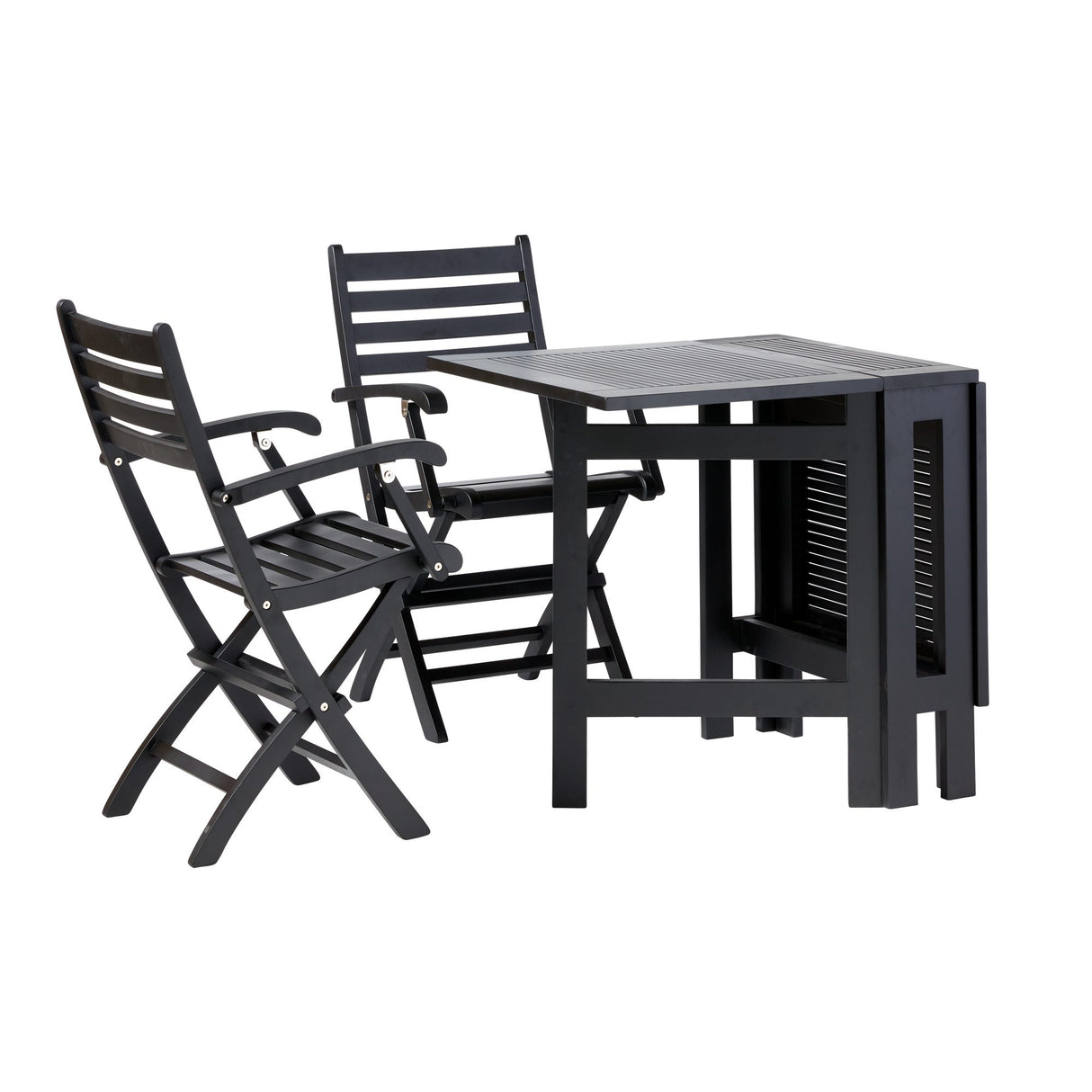 York Trädgårdsmöbelset Butterfly 1 Bord + 4 Stolar Svart