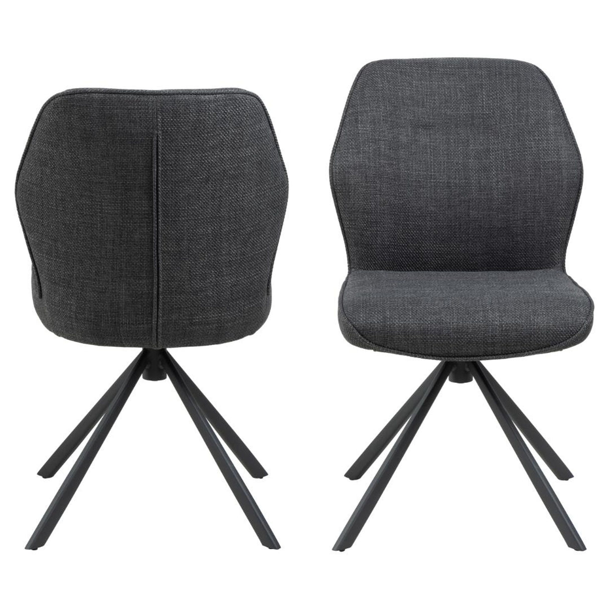 Millau Matstol Basel tyg Mörkgrå