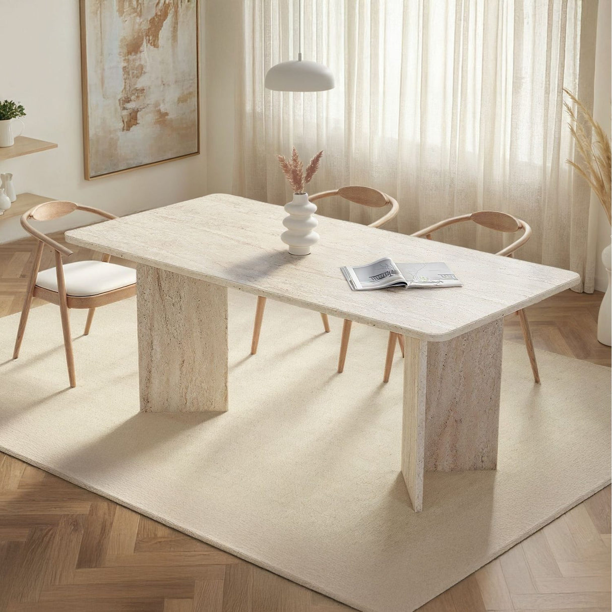 Melinda Matbord Travertine