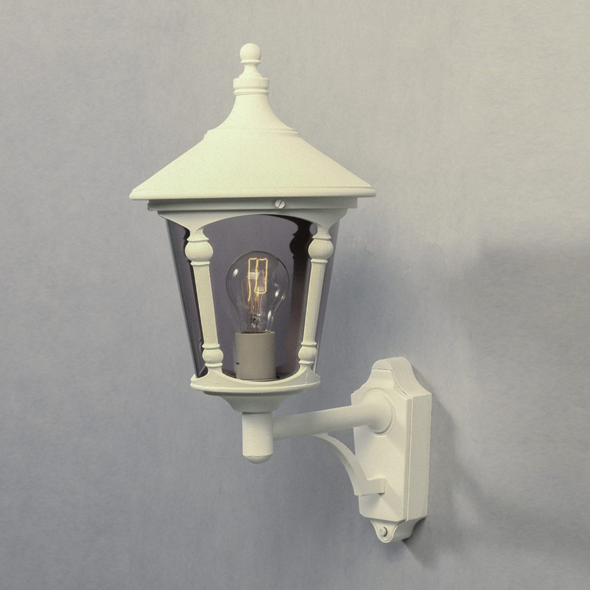 Virgo E27 Upp Vägglampa Ute Vit