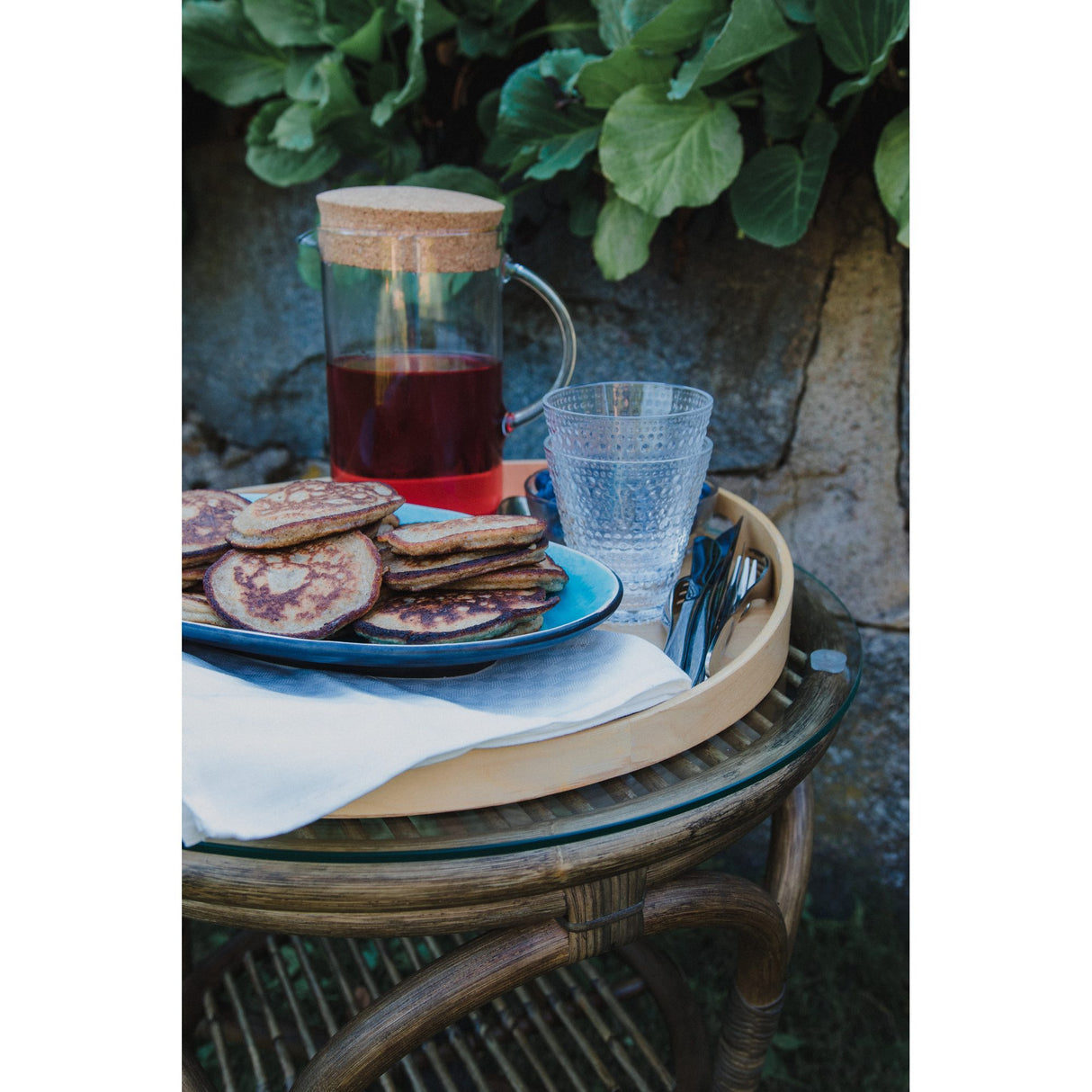 Praktö Utesidobord Ø50 Natur